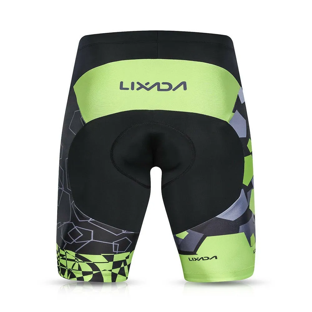Lixada Men Cycling Jersey Set Breathable Quick-Dry Short Sleeve Biking Shirt and Gel   Padded Shorts MTB Cycling Outfit Set