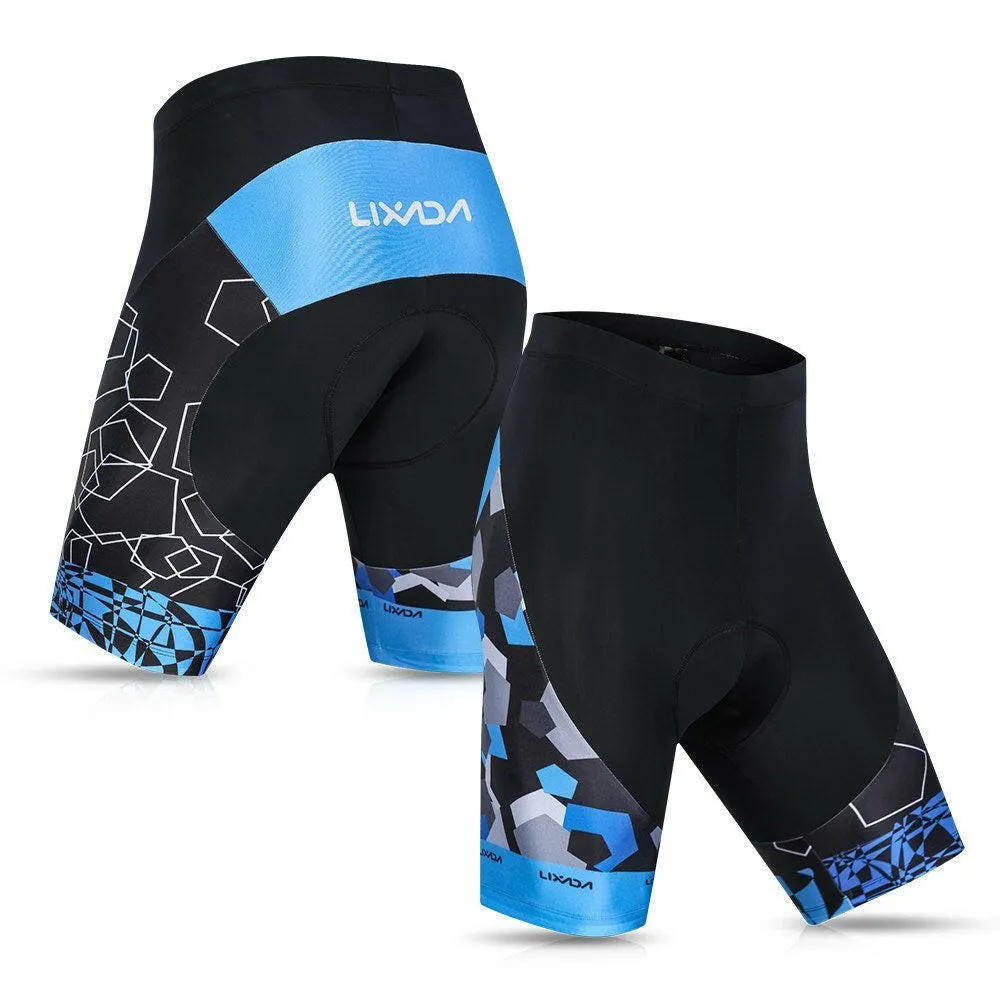 Lixada Men Cycling Jersey Set Breathable Quick-Dry Short Sleeve Biking Shirt and Gel   Padded Shorts MTB Cycling Outfit Set
