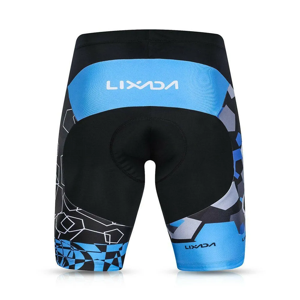 Lixada Men Cycling Jersey Set Breathable Quick-Dry Short Sleeve Biking Shirt and Gel   Padded Shorts MTB Cycling Outfit Set