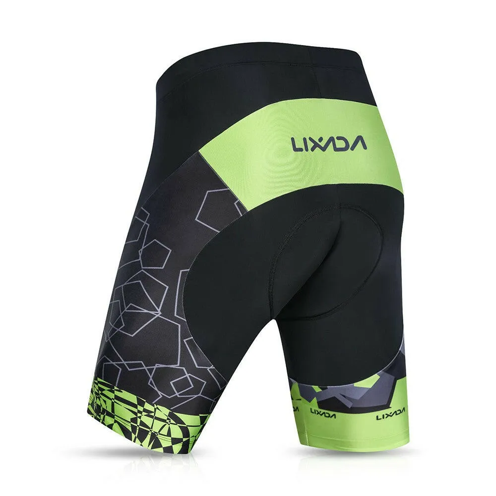 Lixada Men Cycling Jersey Set Breathable Quick-Dry Short Sleeve Biking Shirt and Gel   Padded Shorts MTB Cycling Outfit Set