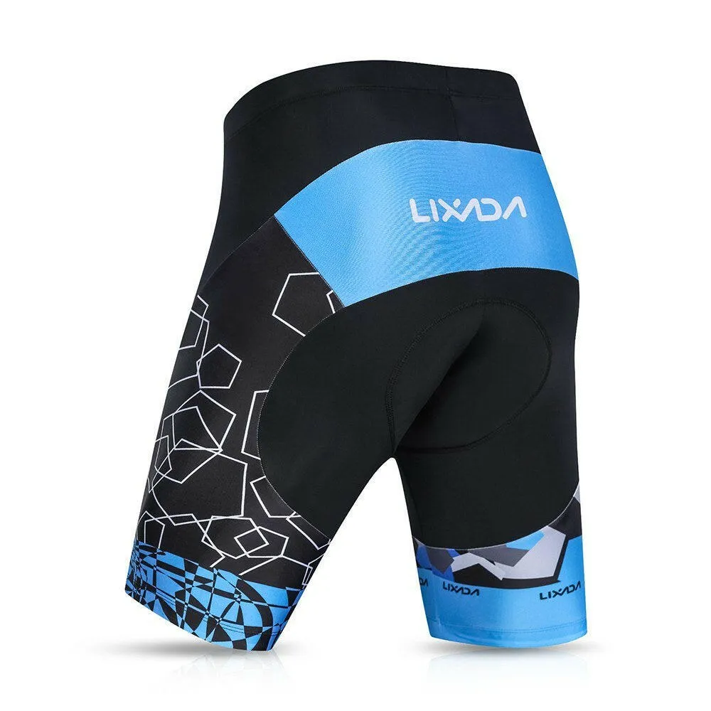 Lixada Men Cycling Jersey Set Breathable Quick-Dry Short Sleeve Biking Shirt and Gel   Padded Shorts MTB Cycling Outfit Set