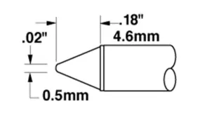 Metcal STTC-111 700 Series Blunt Conical Solder Cartridge, 0.5 x 4.6mm