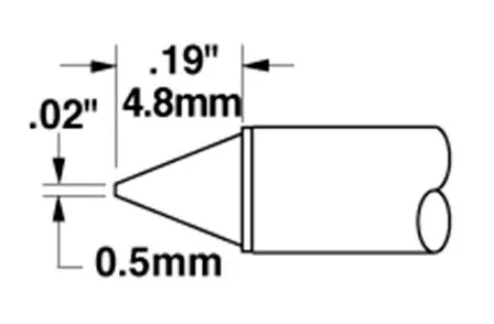 Metcal STTC-116 700 Series Conical Solder Cartridge, 0.5 x 4.8mm