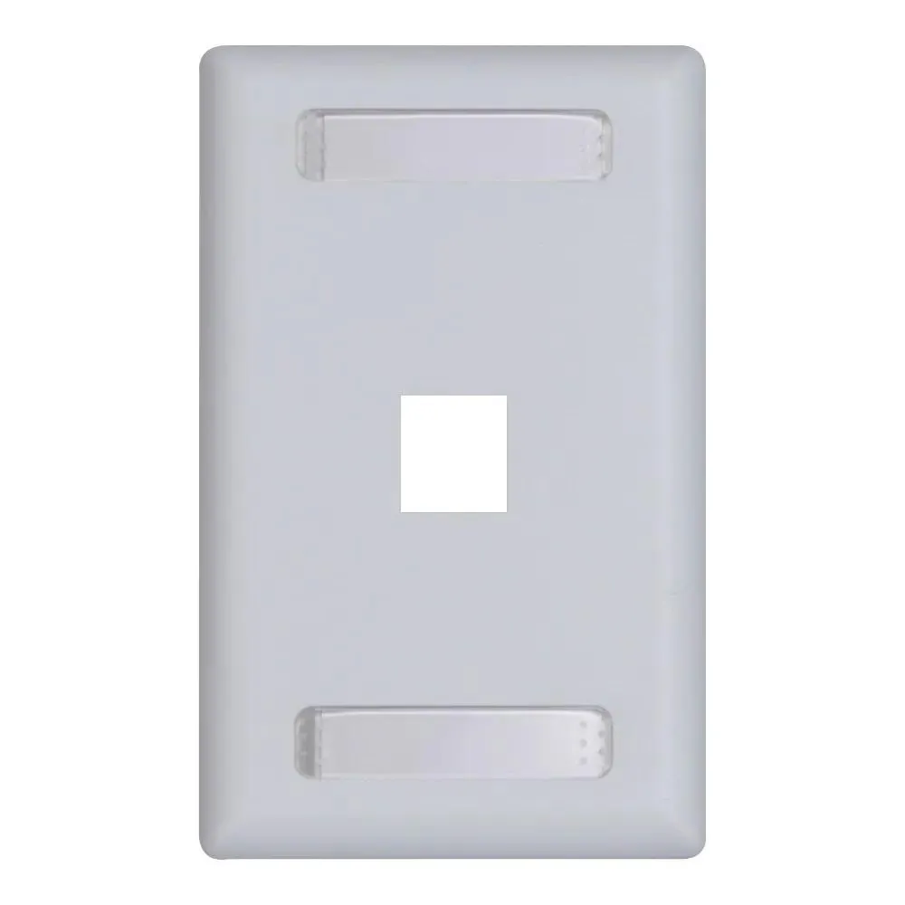 Modular Keystone Faceplate, ID Window, 1 Port, White
