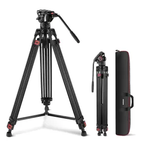 NEEWER TP74 74" Pro Video Tripod with Fluid Head & 2 QR Modes
