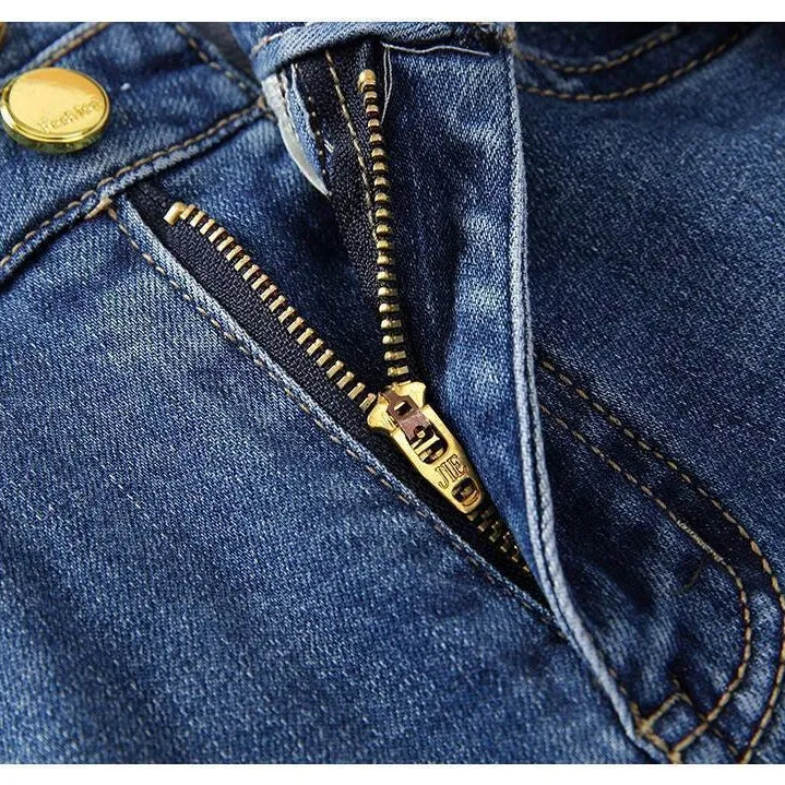 ✨New Arrival✨High-Waisted Flared Denim Jeans with Split Hem