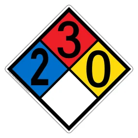 NMC - Hazmat Diamond - 2-3-0 - 10"x10" - PS Vinyl