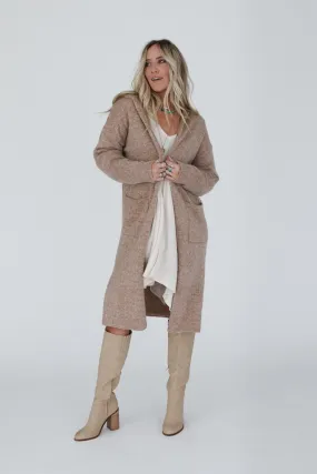 Octavia Hoodie Cardigan - Latte