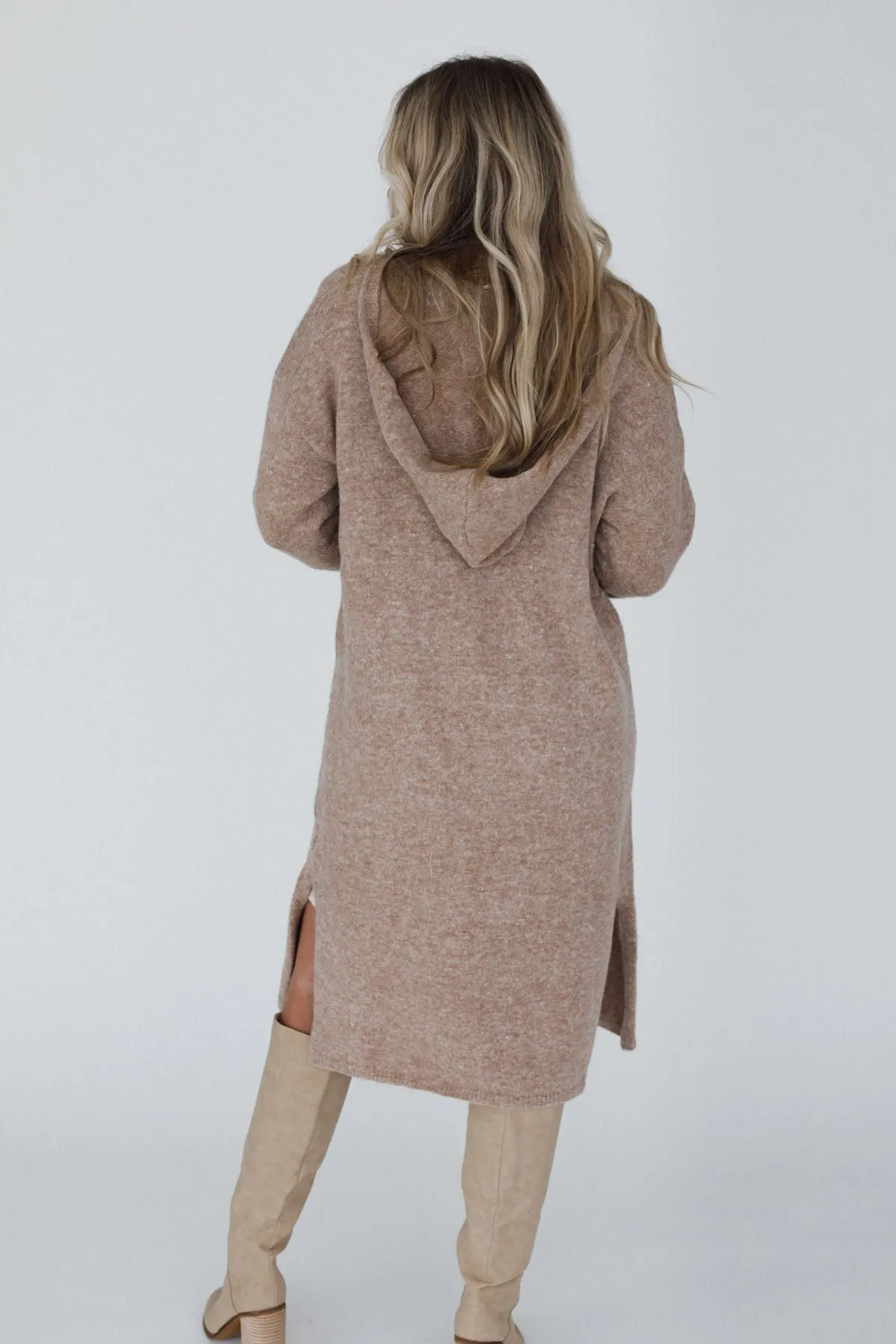 Octavia Hoodie Cardigan - Latte