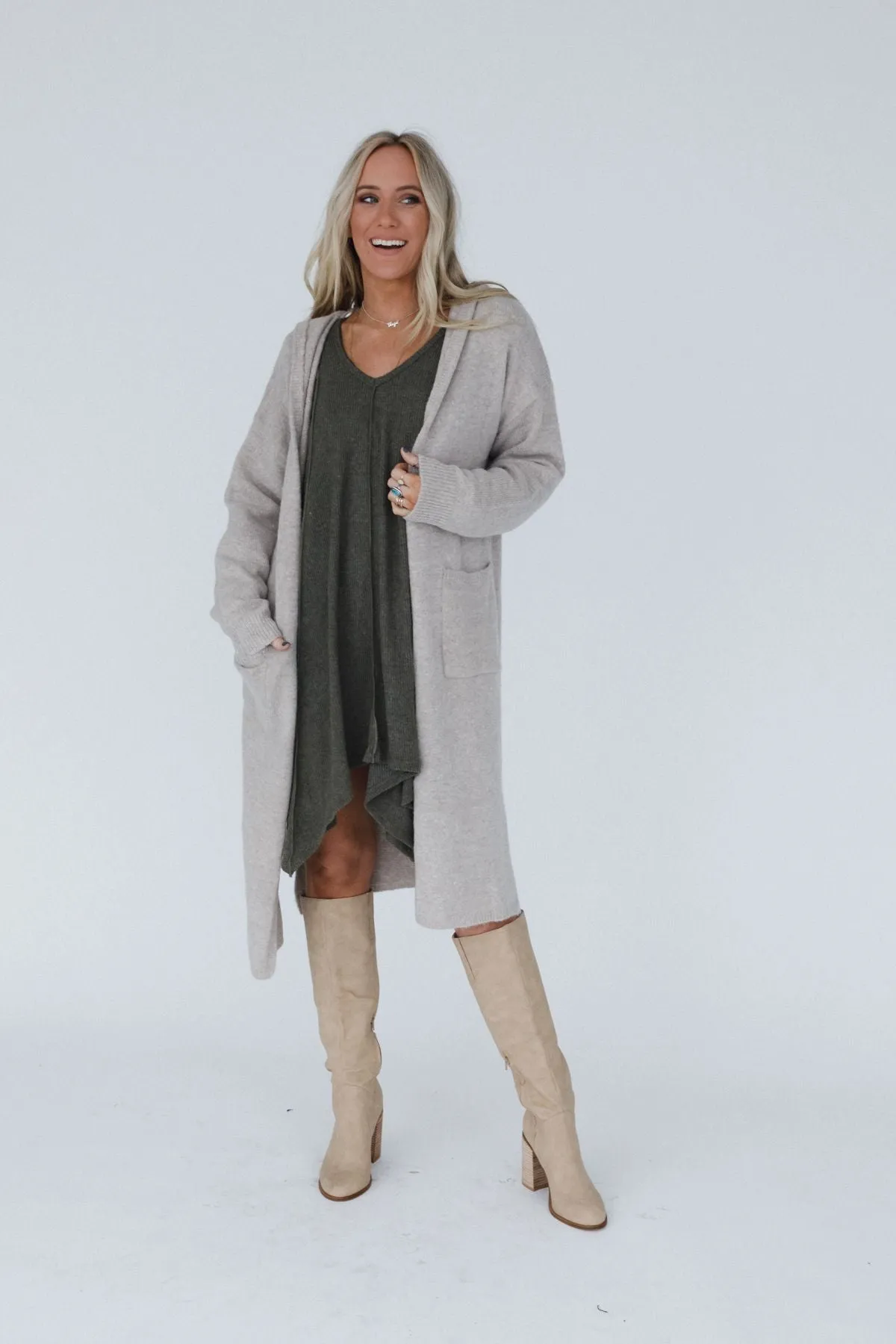 Octavia Hoodie Cardigan - Oatmeal