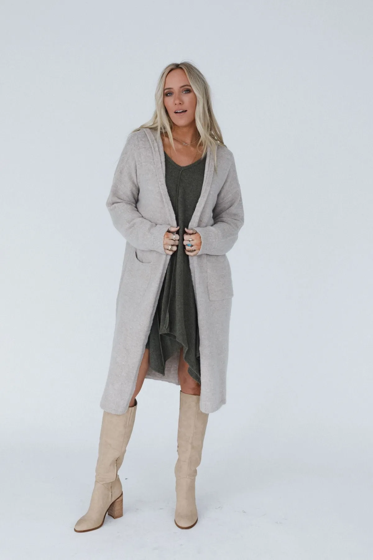 Octavia Hoodie Cardigan - Oatmeal