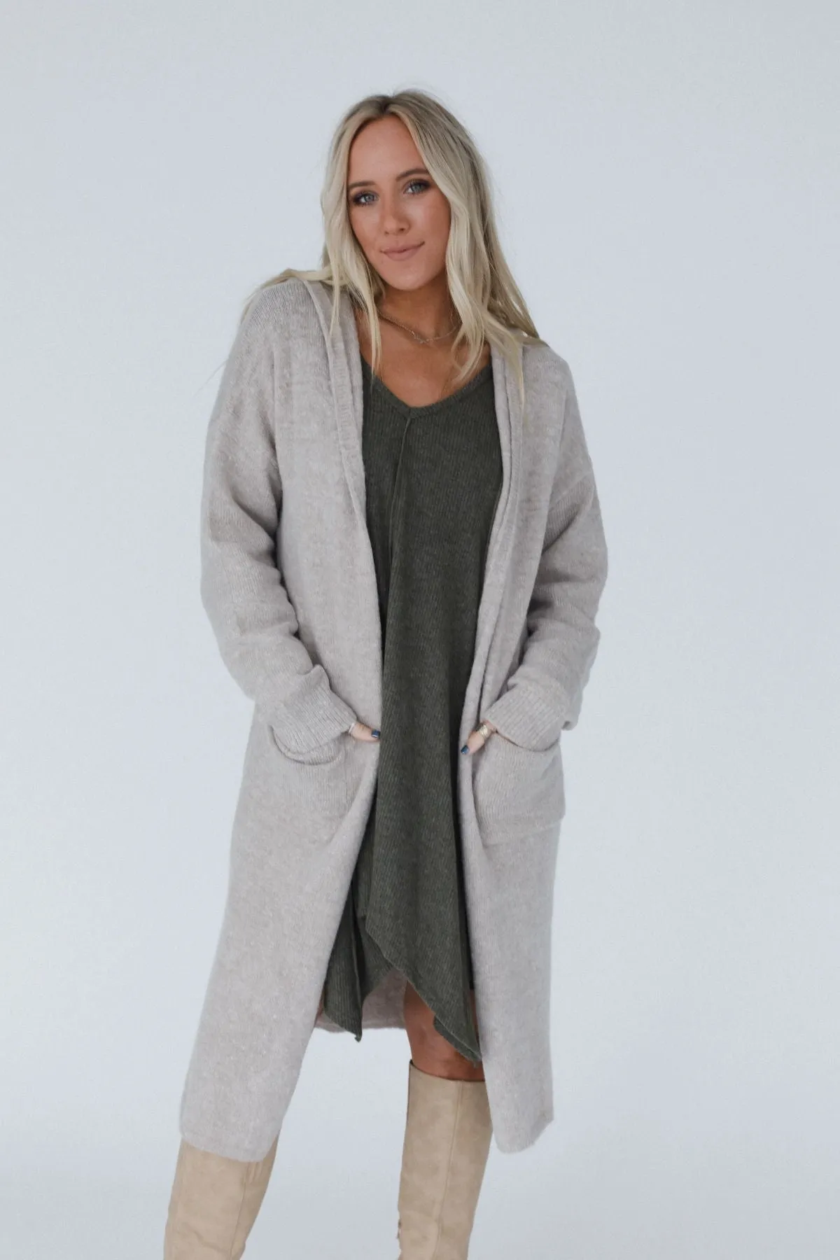 Octavia Hoodie Cardigan - Oatmeal