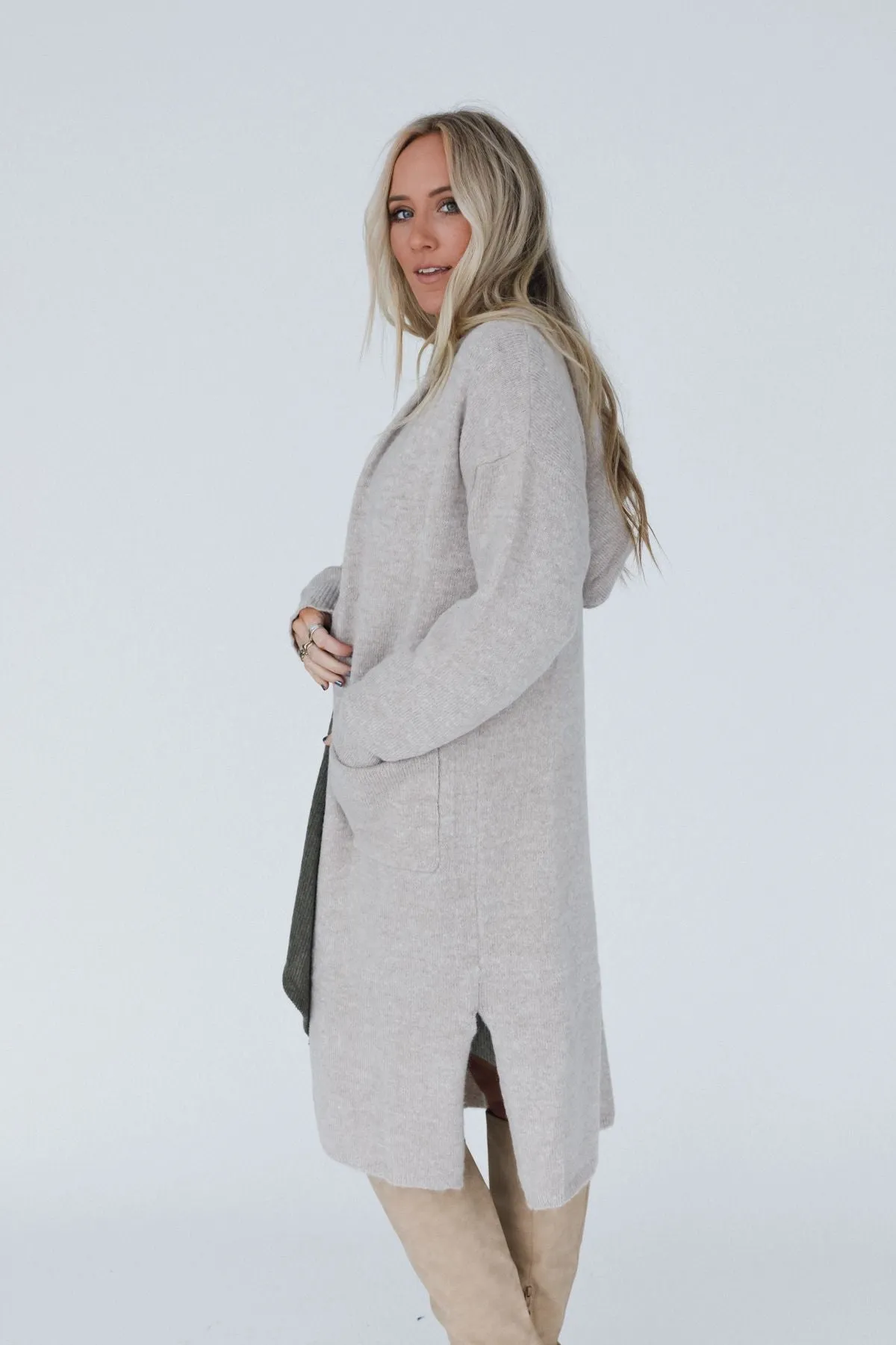 Octavia Hoodie Cardigan - Oatmeal