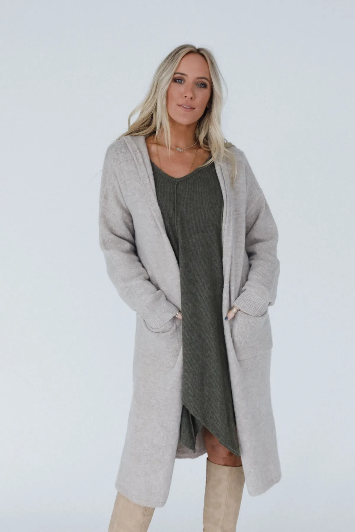 Octavia Hoodie Cardigan - Oatmeal