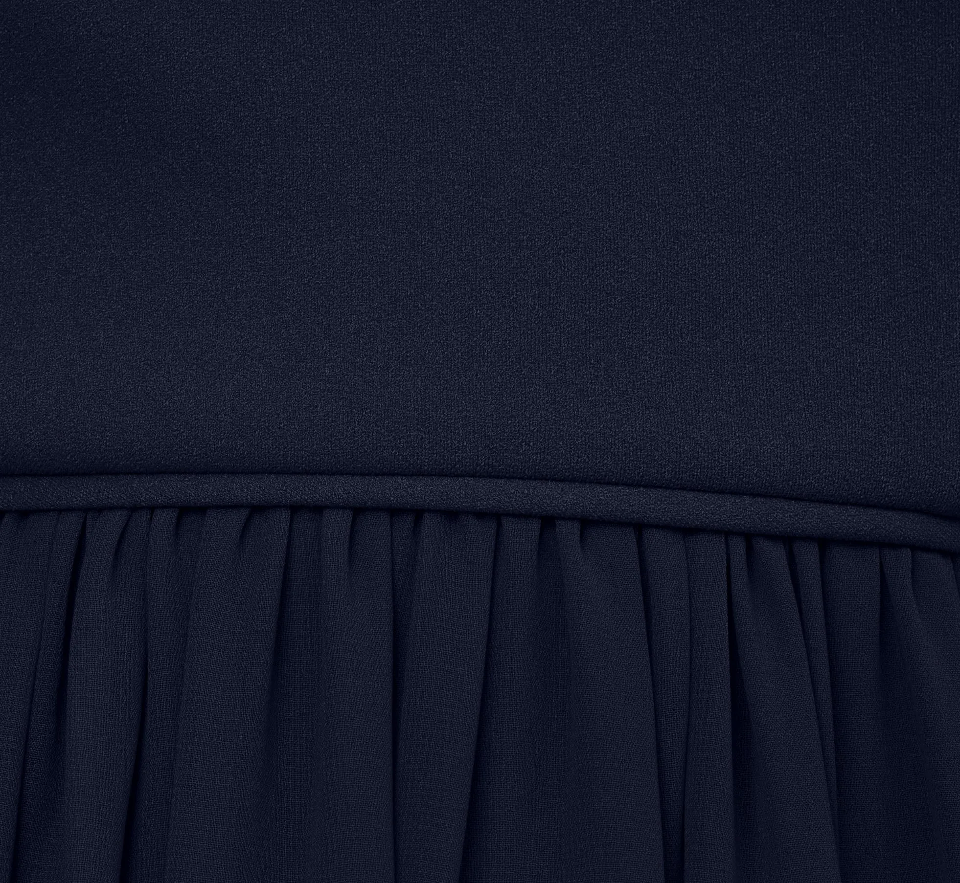One-Shoulder Chiffon Long Gown In Midnight