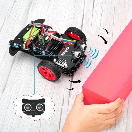 OSOYOO Model 3 Robot Car DIY Starter Kit for Arduino, Remote Control App Educational Motorized Robotics for Building Programming
