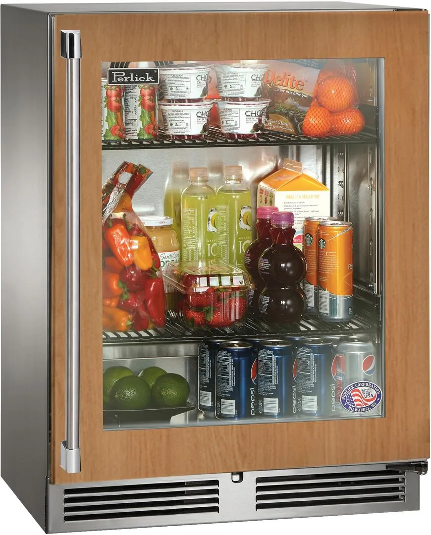 Perlick 24 inch Signature Series 3.1 cu ft Compact Refrigerator HH24RO-4-4