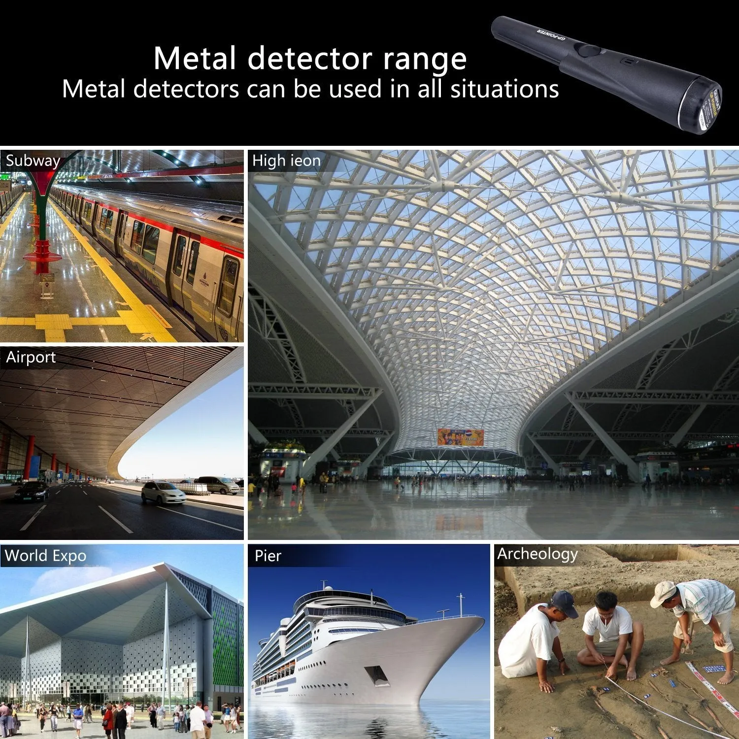 Pinpointer Metal Detector,Longruner Treasure Hunting Tool Buzzer Vibrate Portable Pin Pointer with LED Indicators and Belt Holster LQW31
