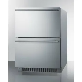Summit 24 in. Wide 2-Drawer All-Refrigerator, ADA Compliant - ADRD24