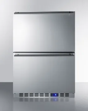 Summit 24" Wide Built-In 2-Drawer All-Refrigerator - CL2R248