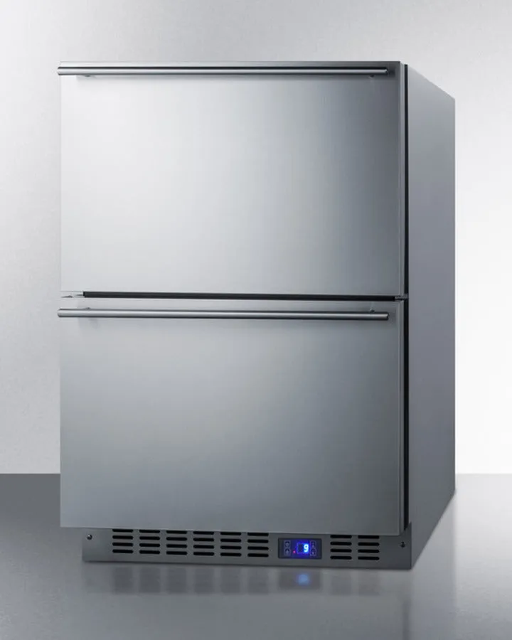 Summit 24" Wide Built-In 2-Drawer All-Refrigerator - CL2R248