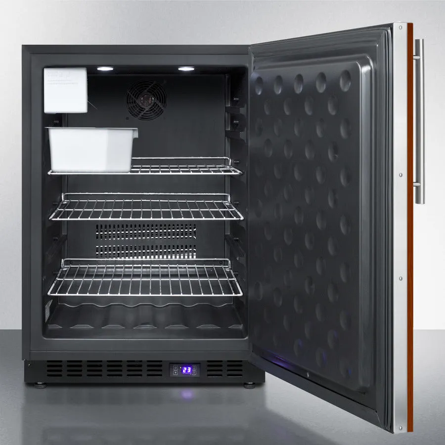 Summit 24" Wide Frost-Free Built-In All-Freezer with Integrated Door Frame and Icemaker - SCFF53BIFIM