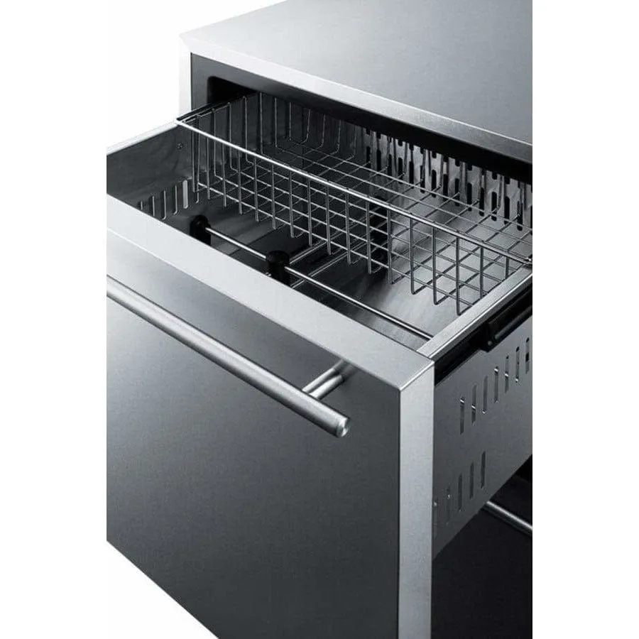Summit Classic 24" Wide Built-In 2-Drawer All-Freezer CL2F249
