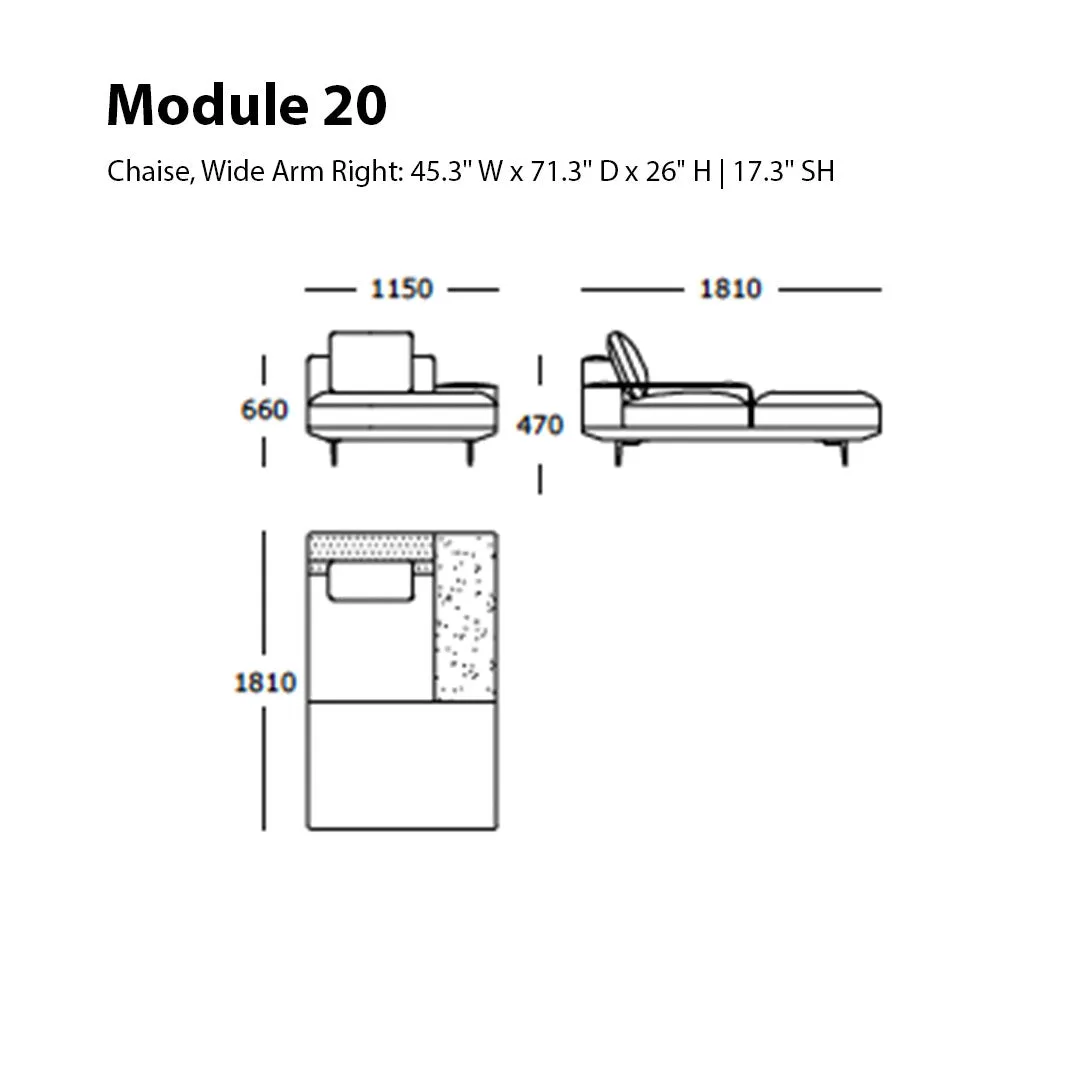 Surface Modular Sofa (Modules 17-21)