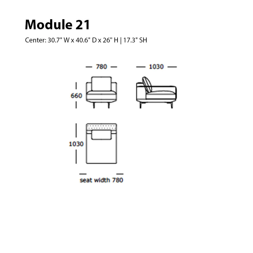 Surface Modular Sofa (Modules 17-21)