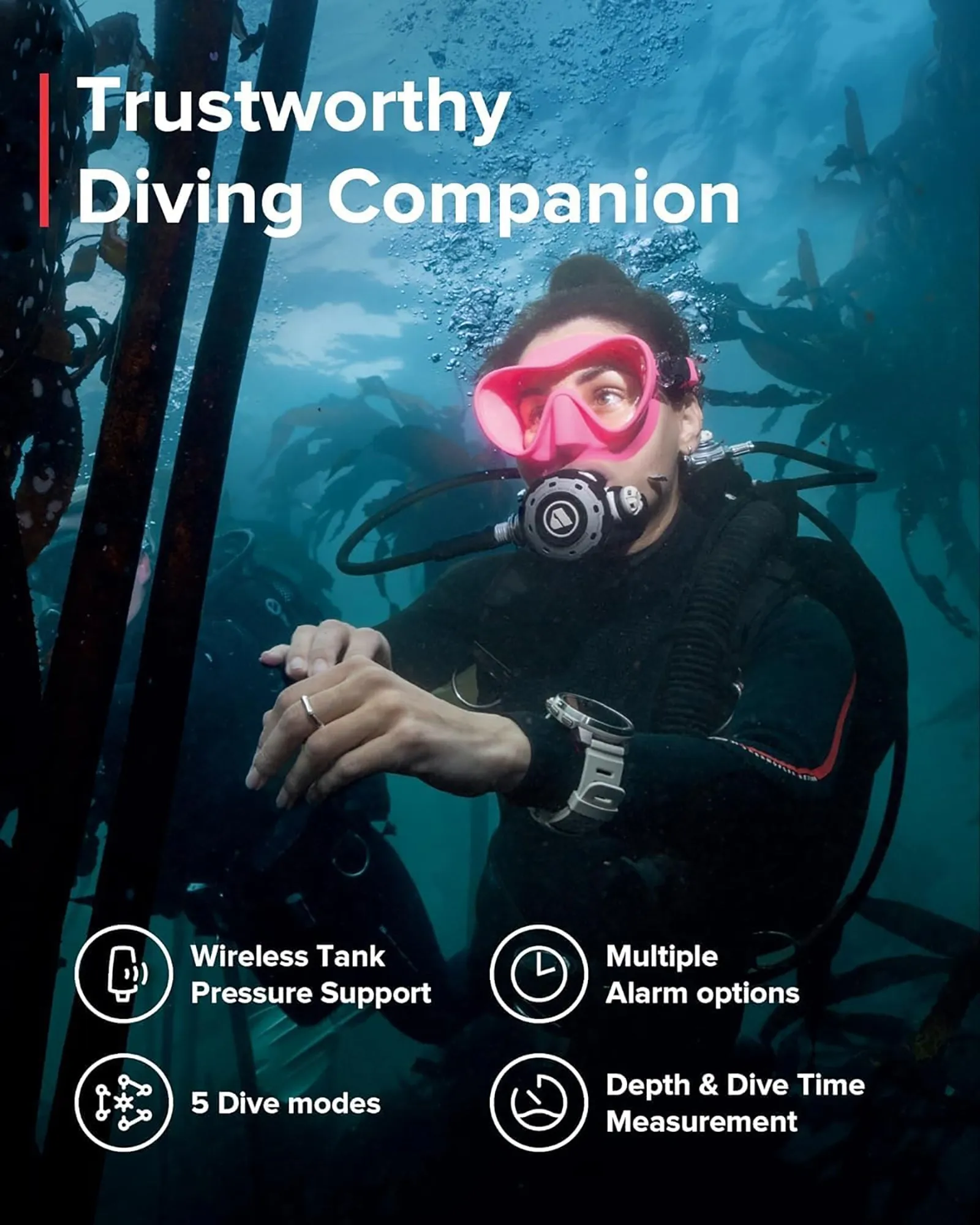 Suunto Ocean Dive Computer (All Black)   Tank Pod Combo, GPS Multisport Watch for Training, Underwater Route Tracking & Wireless Tank Pressure Monitor