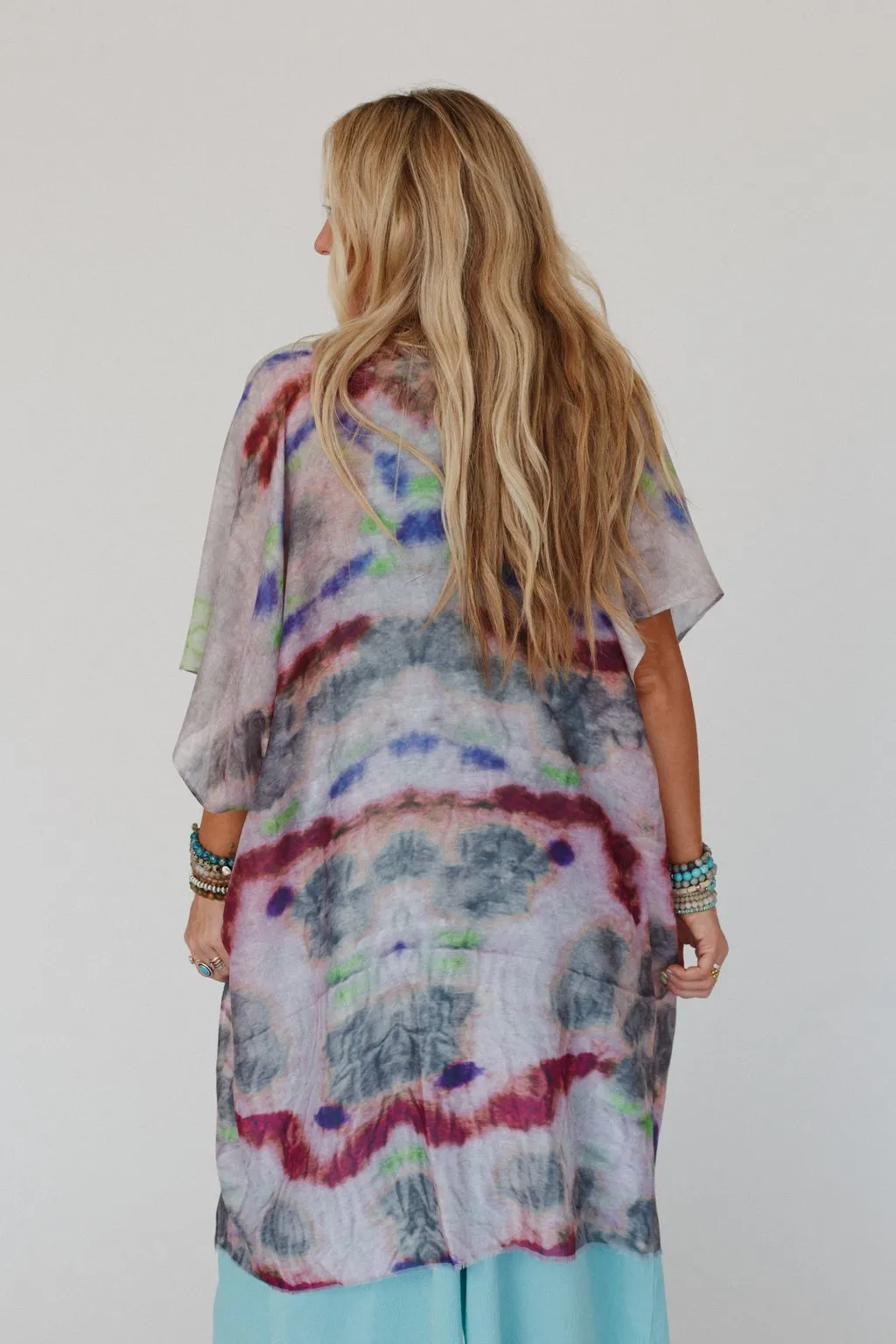 Swirling Sky Kimono - Brown