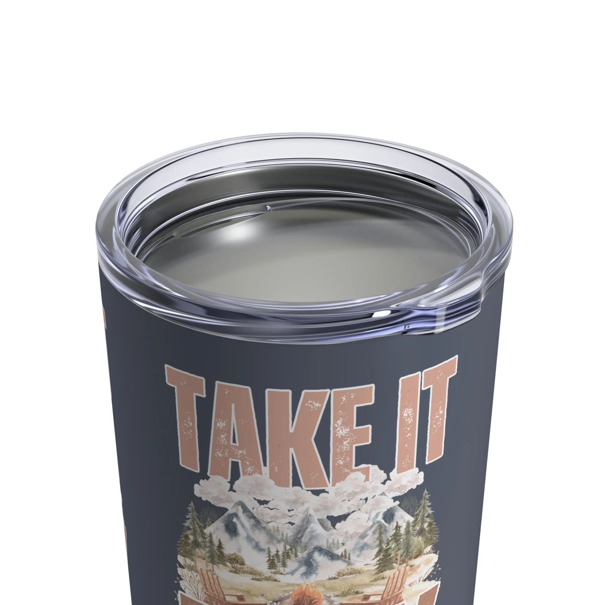 Take It Easy Stainless Steel 10-Ounce Tumbler - Relaxing Mountain Retreat Insulated Mug for Hot and Cold Beverages