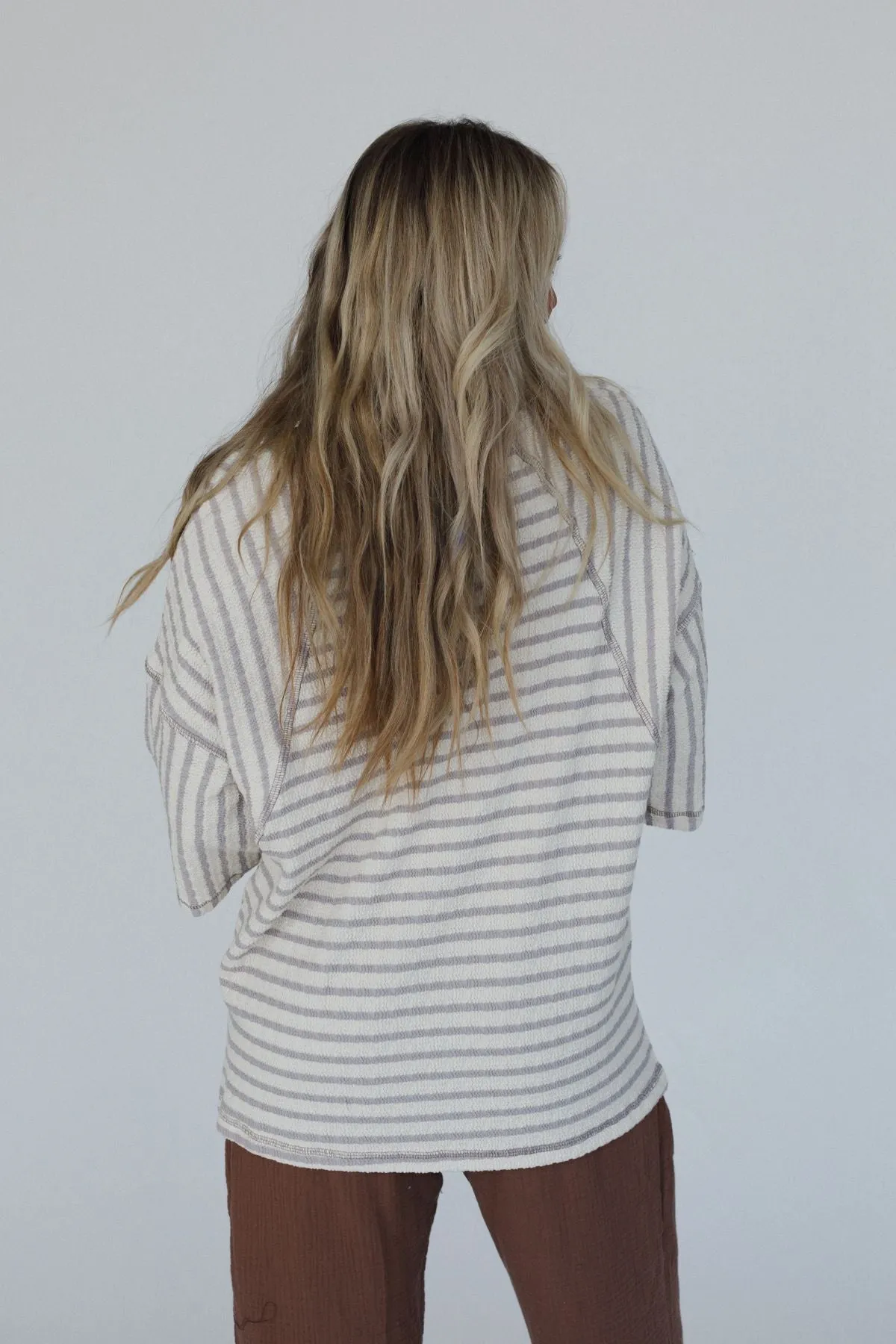 The Nest Willow Winds Striped Top - Taupe