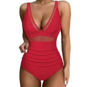 Tight, Sexy Swimsuit with a Hollowed-Out Hem