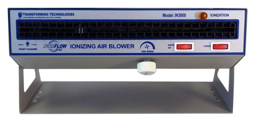 Transforming Technologies IN3000 CrossFLOW&trade; Wide Coverage Benchtop Ionizing Blower with Heater, 100/240V