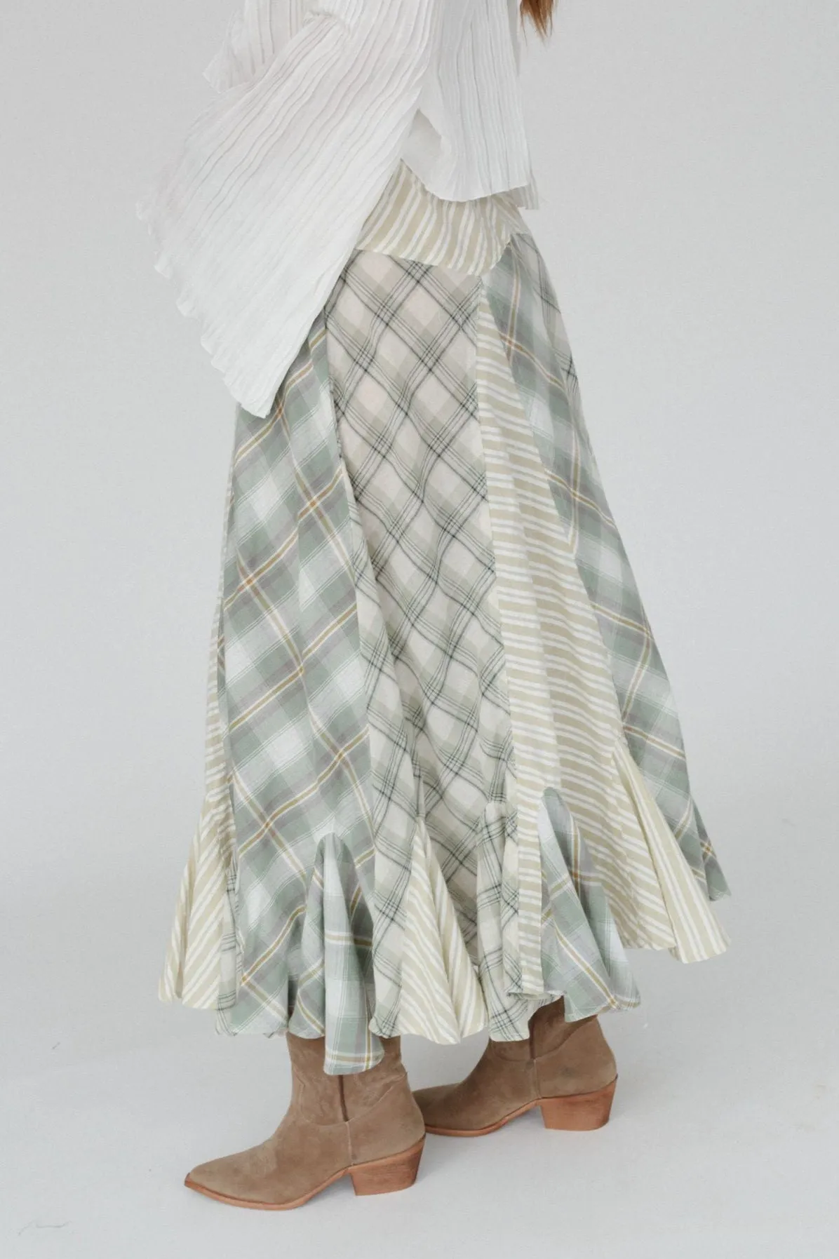 Twirl With Us Maxi Skirt - Sage