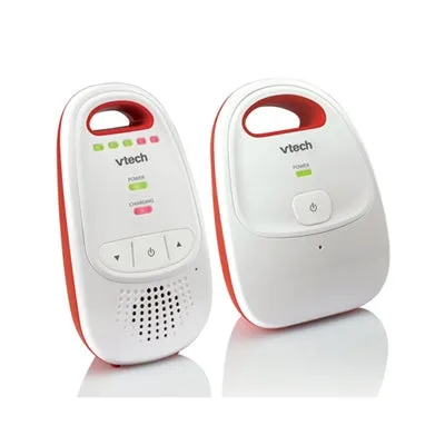 VTech Baby BM1000 Digital Audio Baby Monitor, White/Red