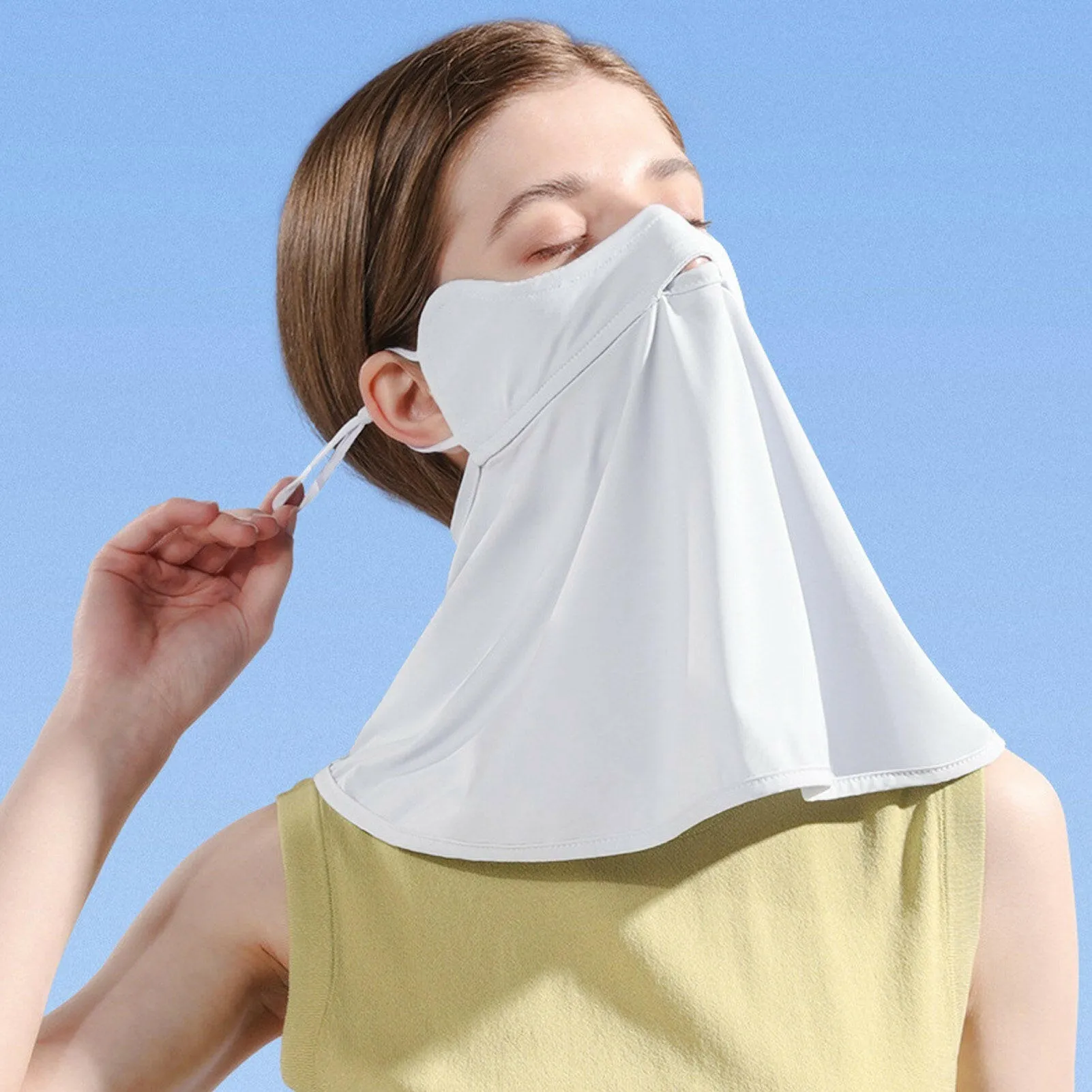 Women Neck Gaiter Banadana Face Cover Scarf Protective Mouth Cover Washable Reusable Riding Hiking Outdoor Earloop Headwear