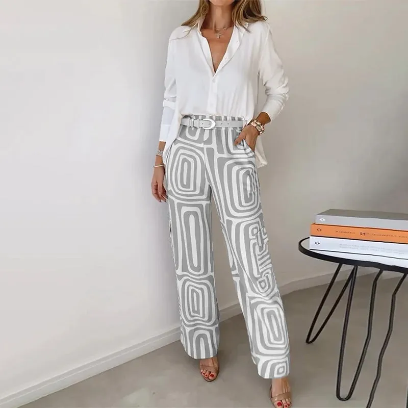 Women's Casual Shirt Pants Two Piece Set✈️Buy 2 free shipping