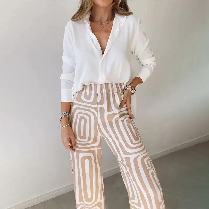 Women's Casual Shirt Pants Two Piece Set✈️Buy 2 free shipping