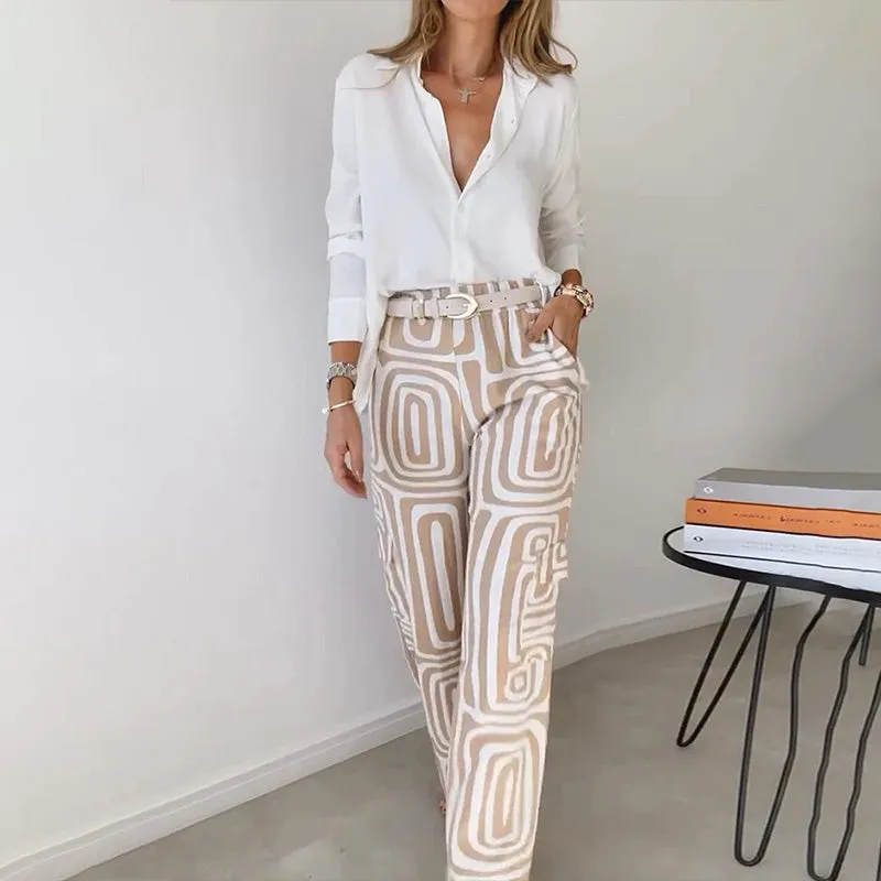 Women's Casual Shirt Pants Two Piece Set✈️Buy 2 free shipping