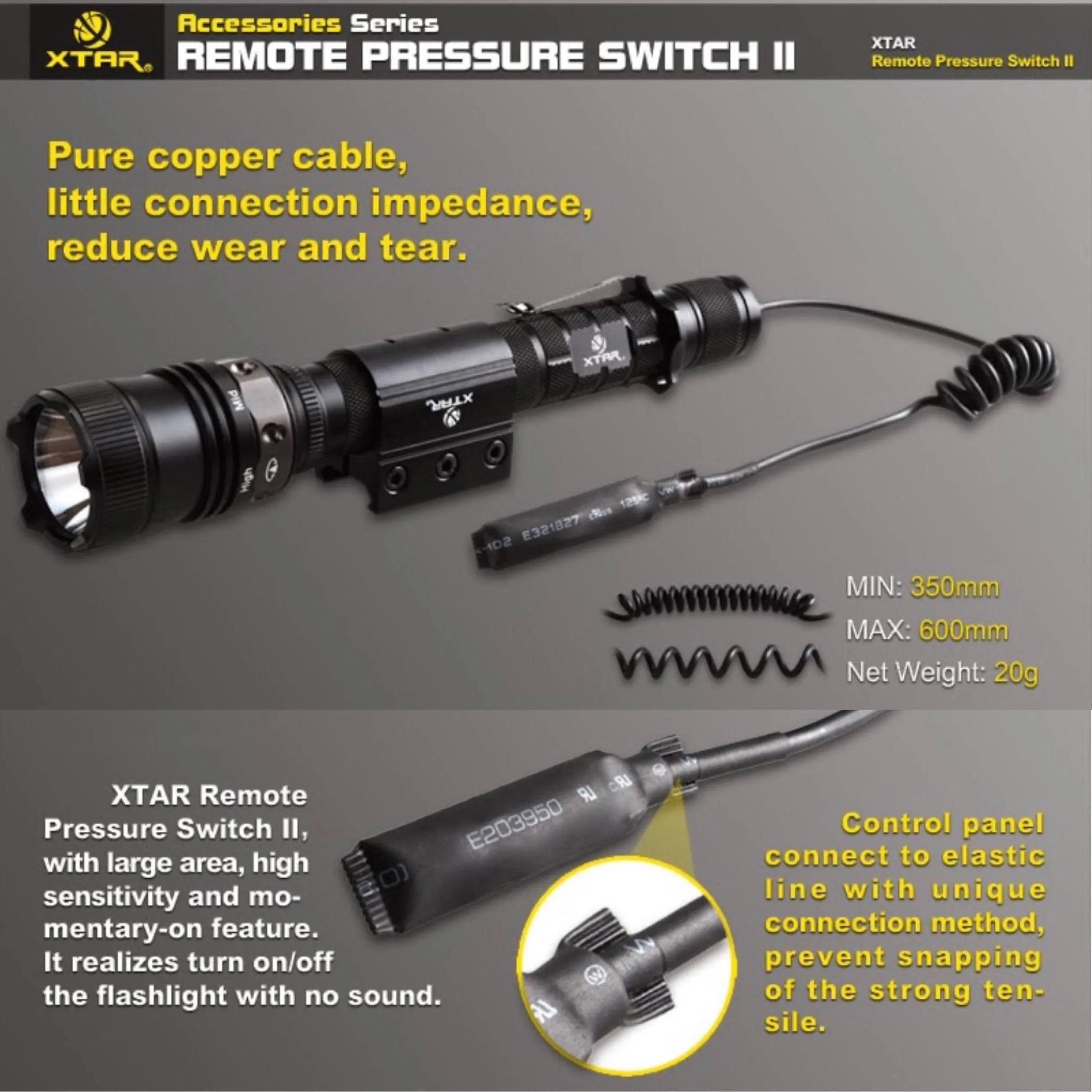 XTAR Tactical Remote Pressure Switch II for XTAR TZ20